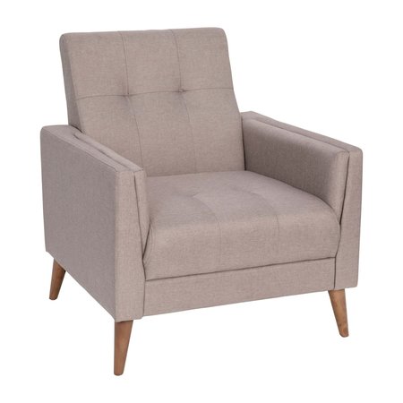 Flash Furniture Taupe Faux Linen Upholstered Tufted Chair IS-22271C-TAUPE-GG